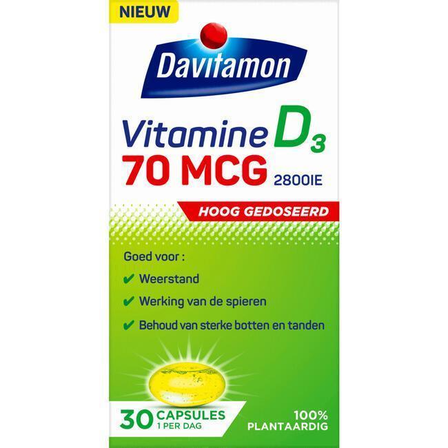 Davitamon Vitamine D 70 mcg plantaardig 30tb