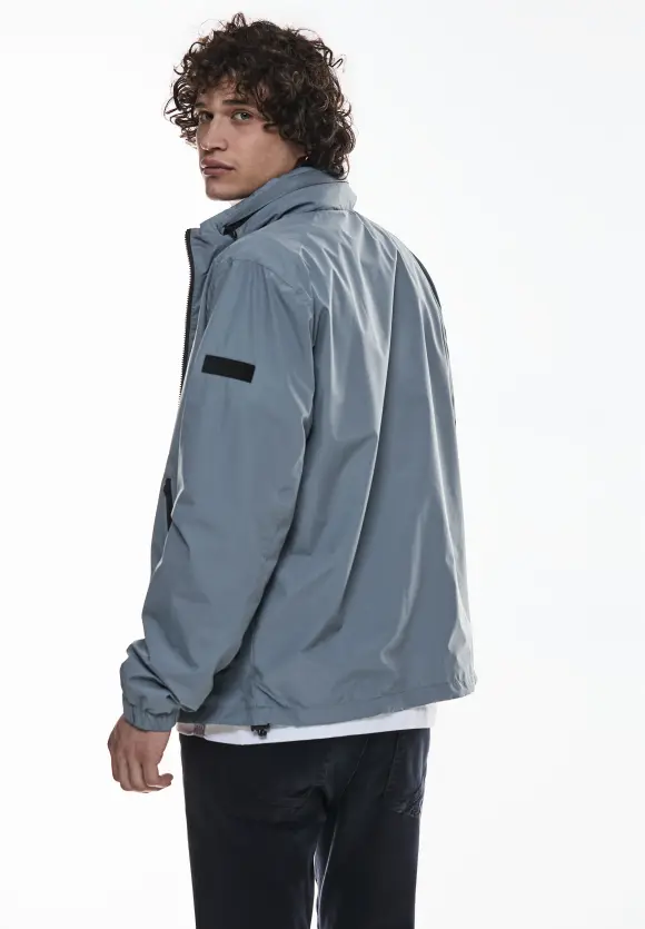 Windbreaker mit Stehkragen - dawn blue