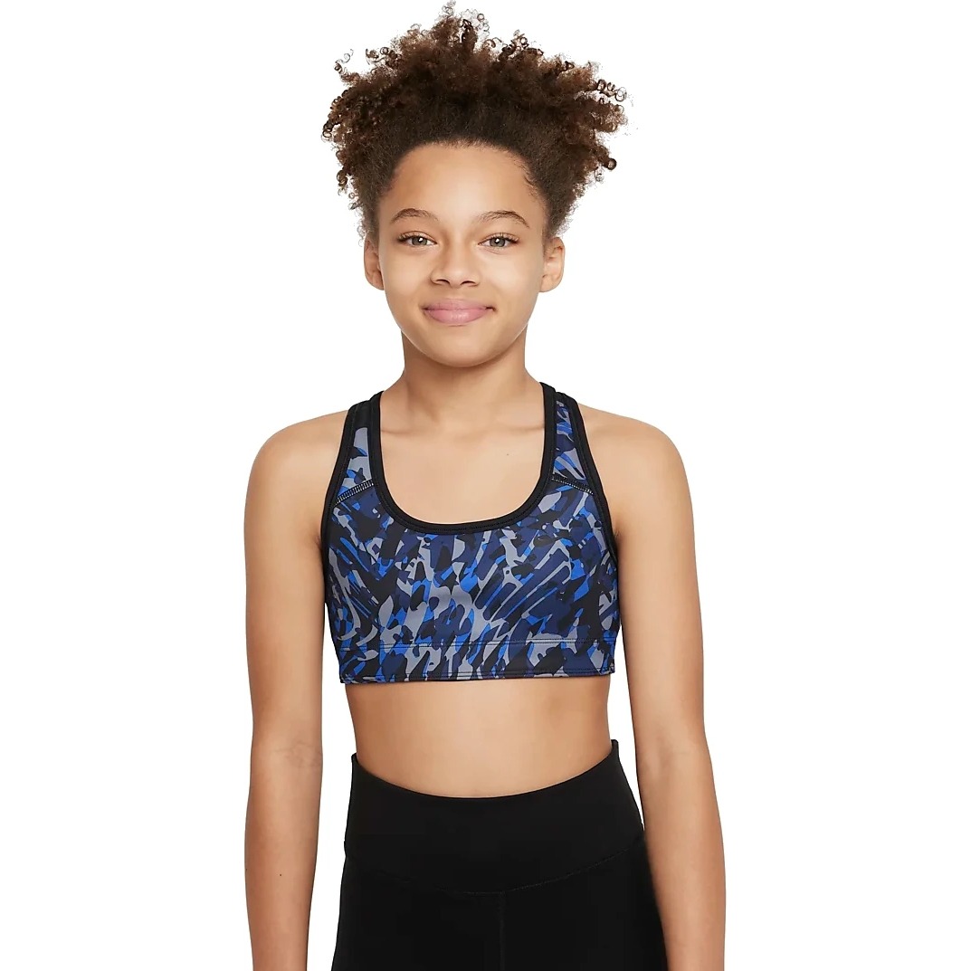 Swoosh Big Kids Sports Bra Girls Game Royal/Black