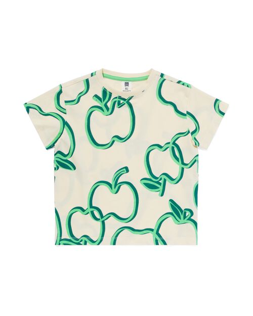 t-shirt enfant pommes blanc cassé