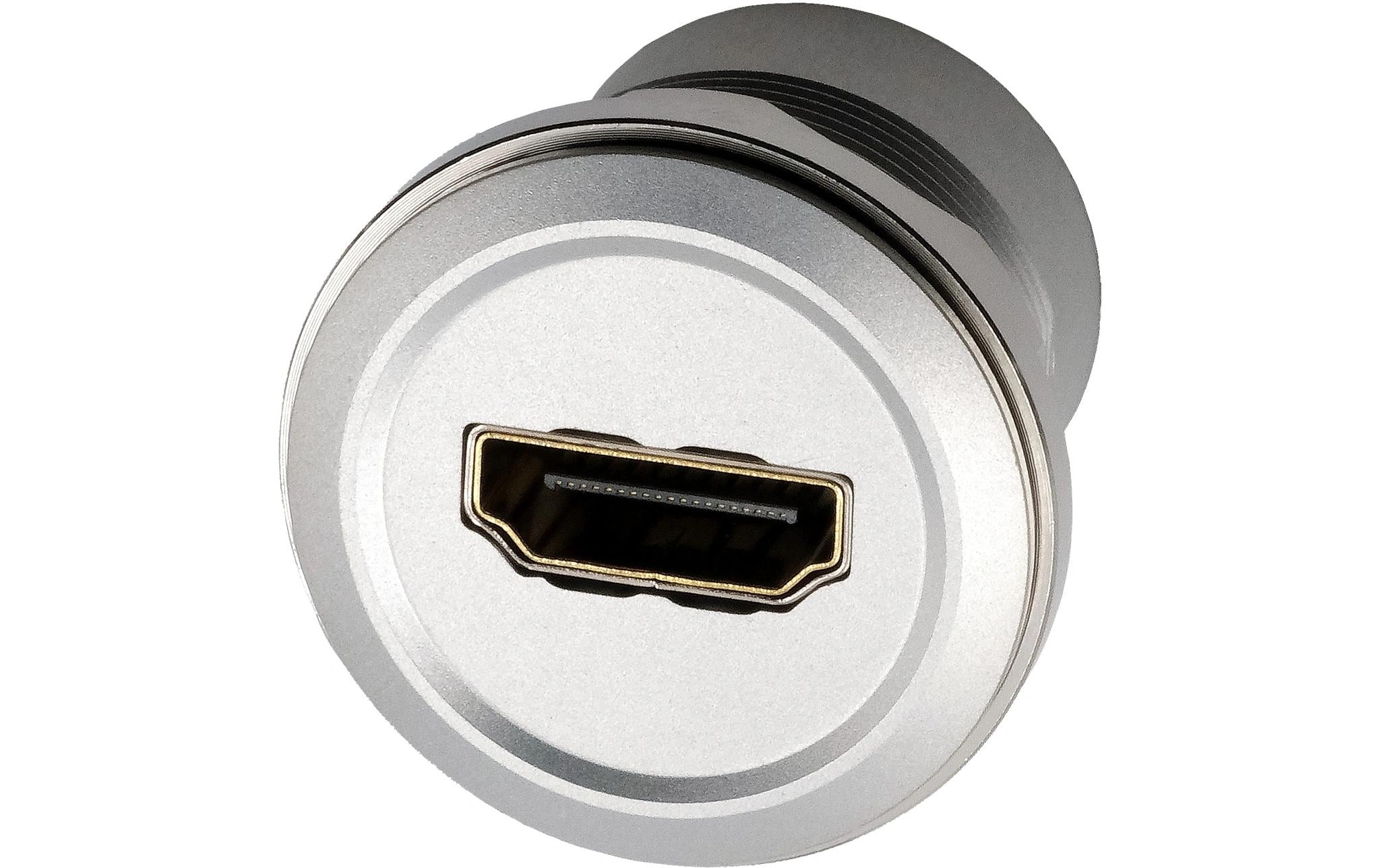 Adapter EX-49190 Buchse zu BuchseExsys Einbau-Adapter Metall HDMI Buchse zu Buchse