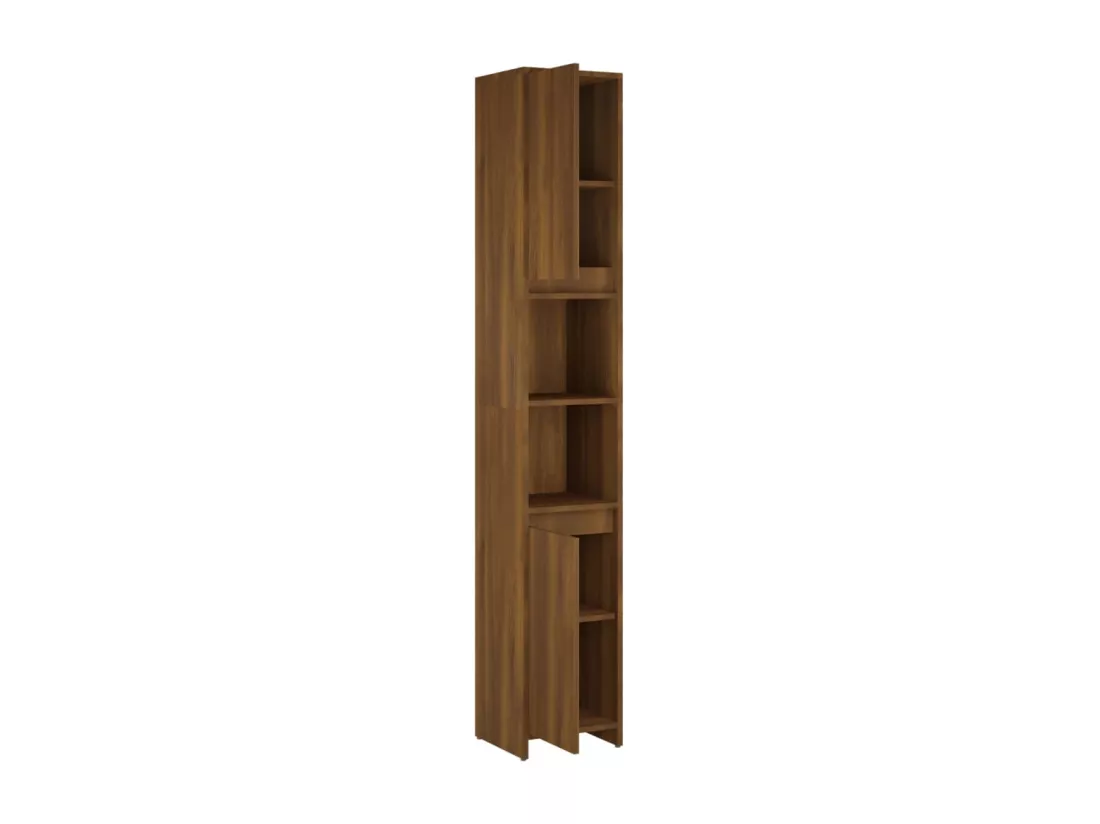 Armoire de bain Chêne marron 30x30x183,5 cm Bois d'ingénierie