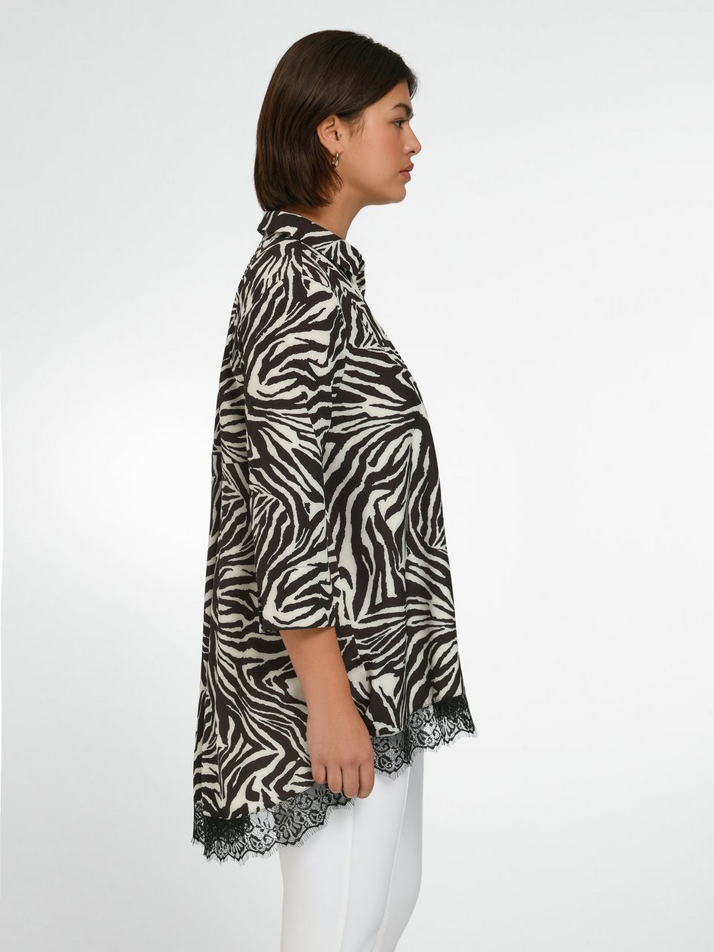 Long-Bluse mit 3/4-Arm