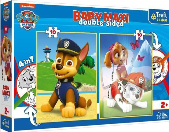 Primo Baby MAXI Puzzle + Malvorlage 2x10 Teile PAW Patrol