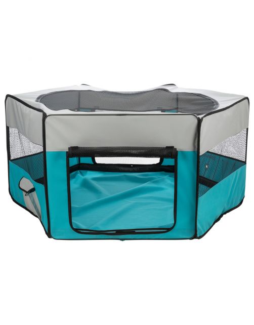 Trixie Ren Met Net En Bodem - Dierenverblijf - Ø150x65 cm 3920 g Turquoise Lichtgrijs