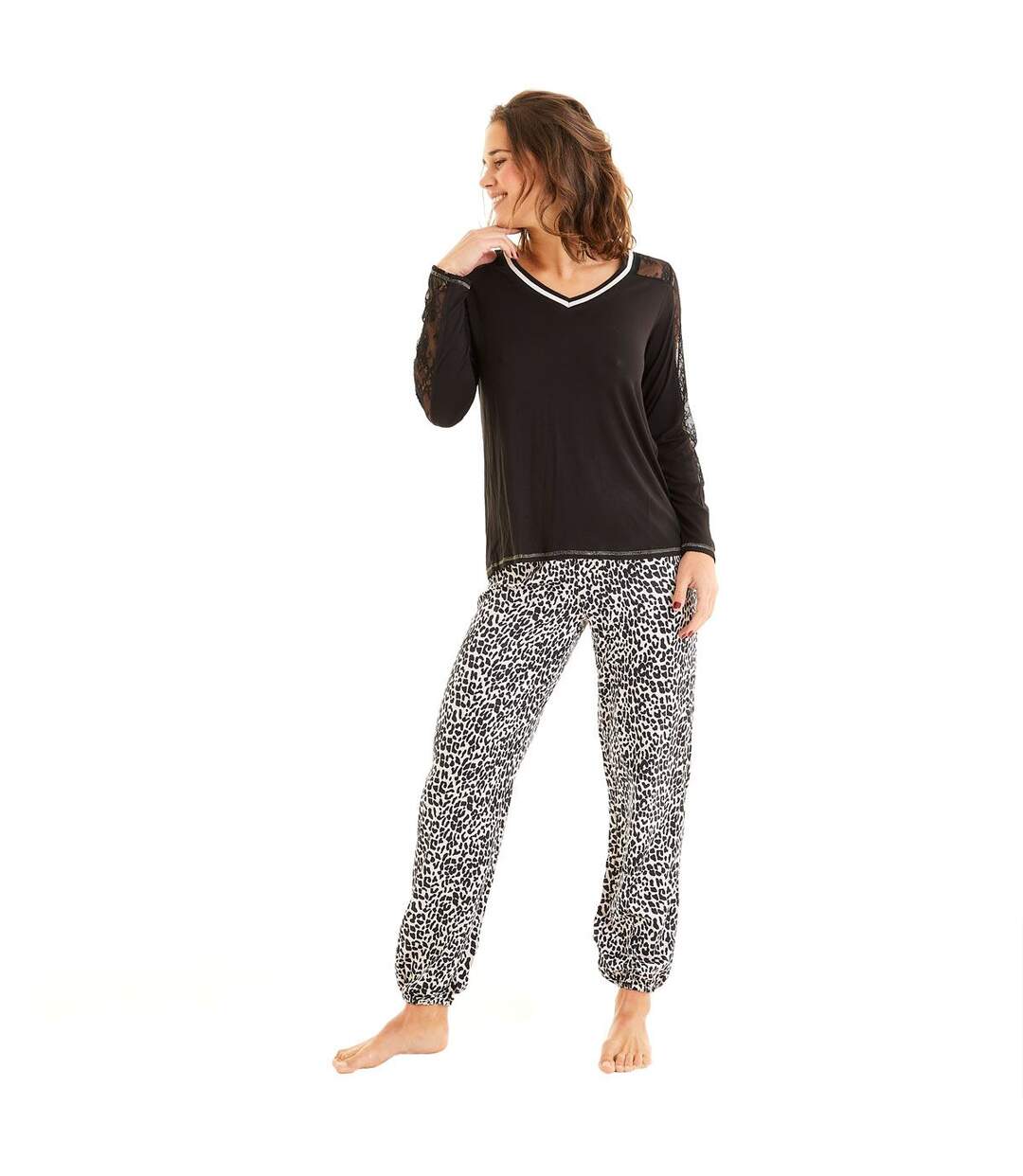 Top de pyjama noir Annapurna