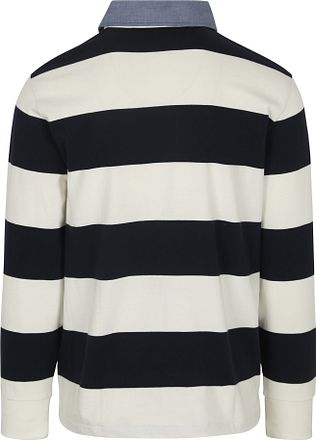 Gant Heavy Rugger Shield Polo Streep Navy Wit 2004083-113 kopen
