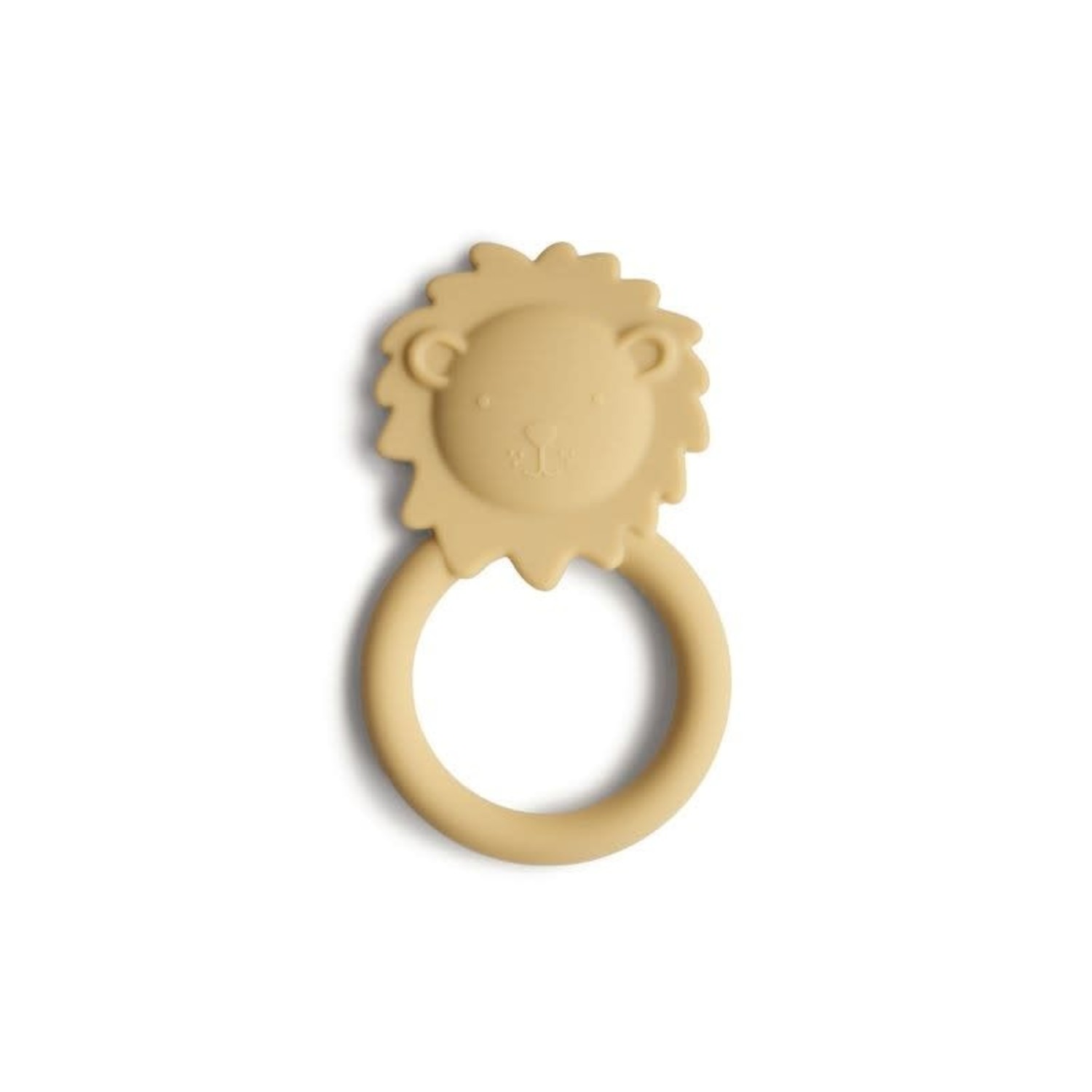 Mushie | Teether lion | Soft yellow