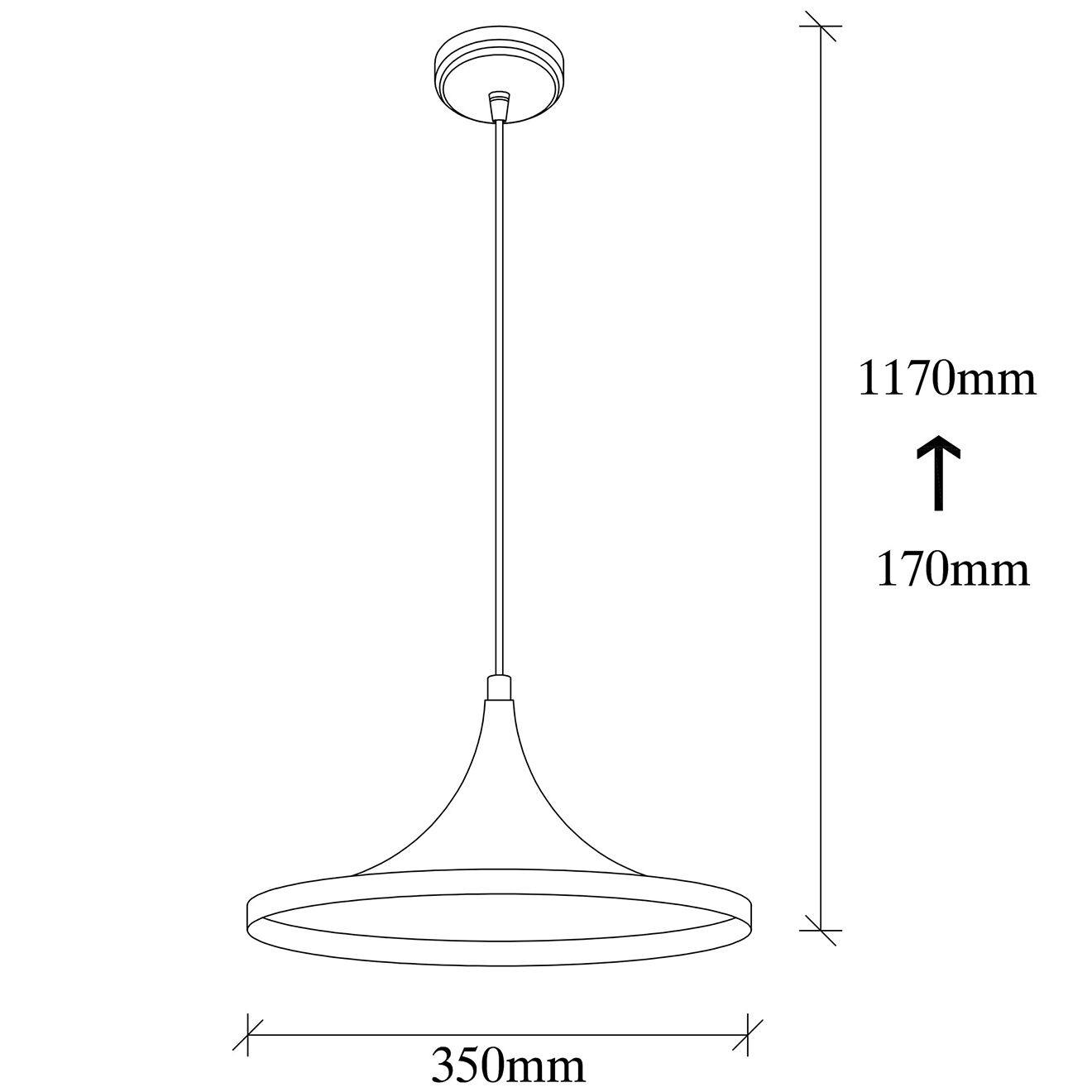 Opviq Suspension Elmas noir/rouge - 35x117 cm