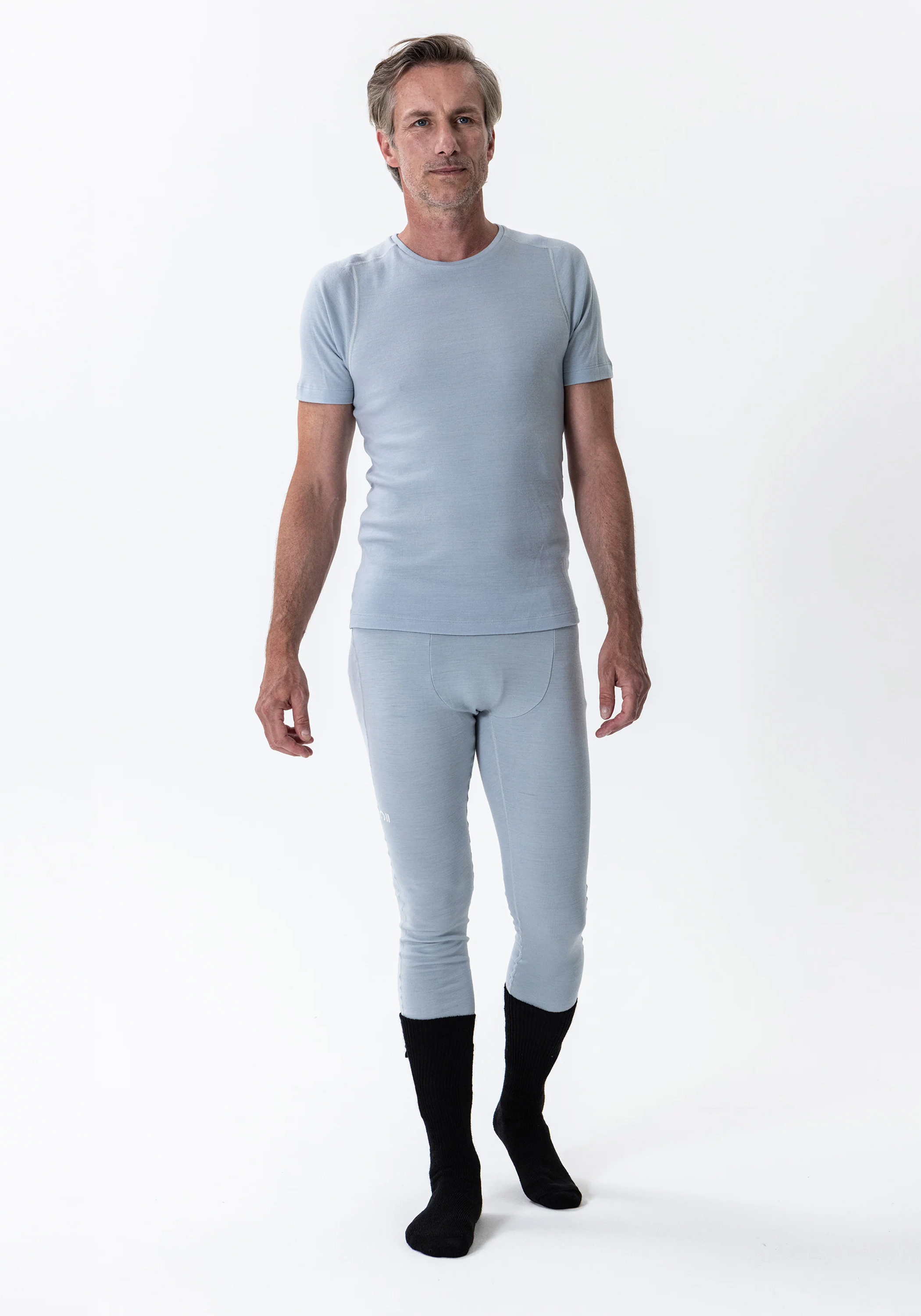 Rotauf Herren-Leggings Eco Merino 200 Pants Sky