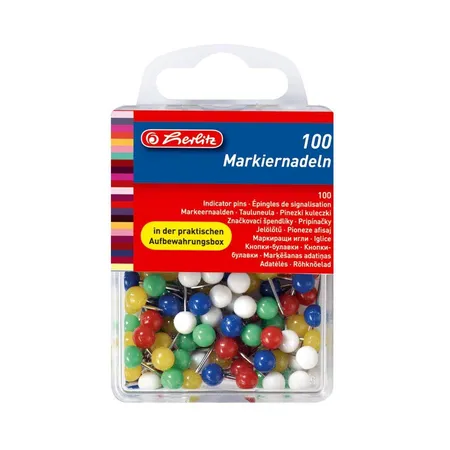 Herlitz Markierungsnadeln, Größe 6, farbig sortiert