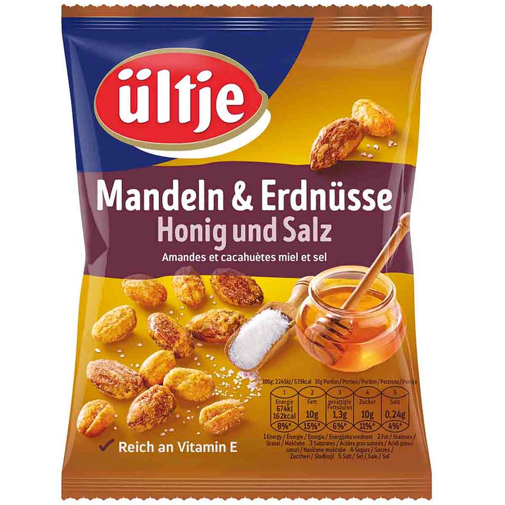 ültje Mandeln & Erdnüsse Honig und Salz 200g MHD:30.9.25