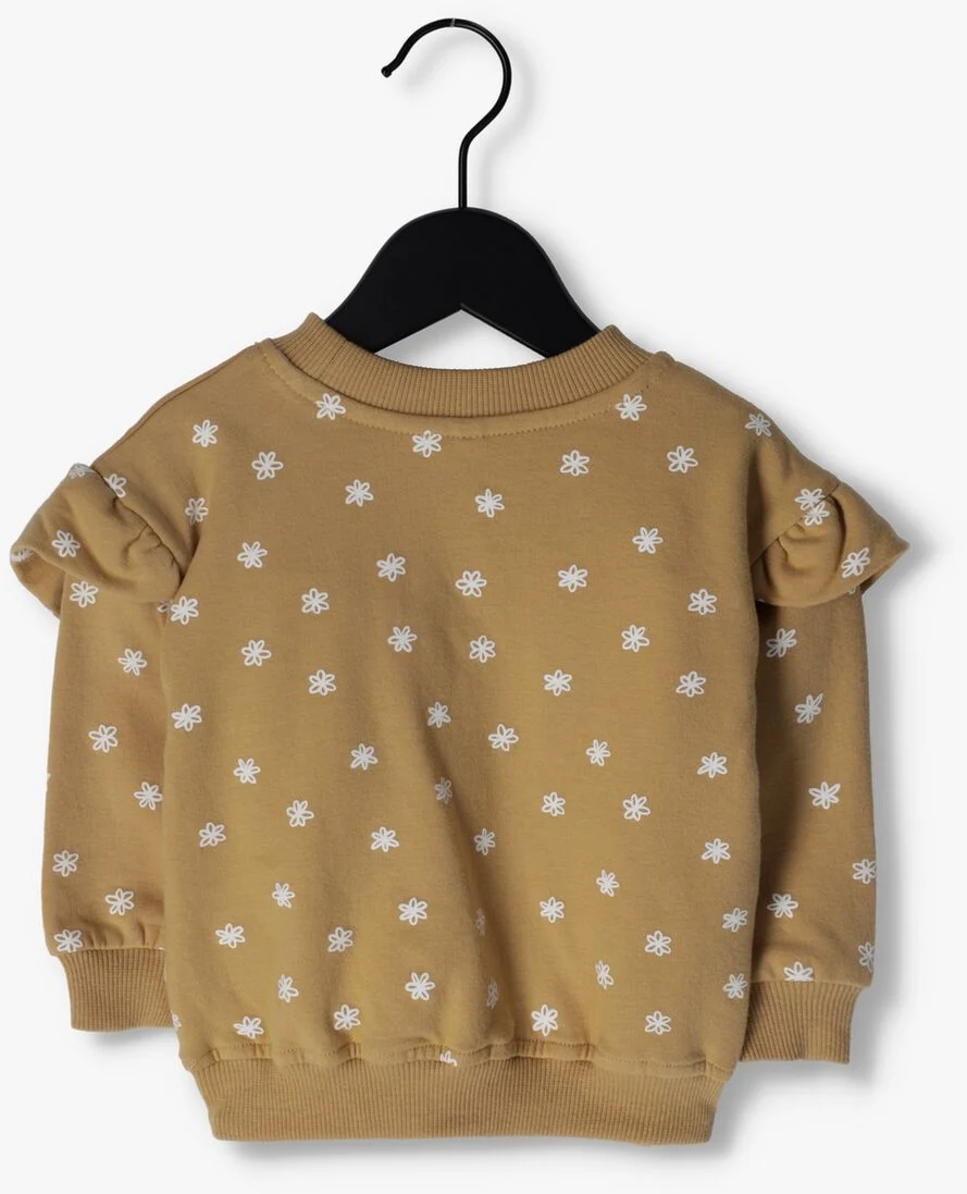 QUINCY MAE oker quincy mae trui ruffle fleece sweatshirt