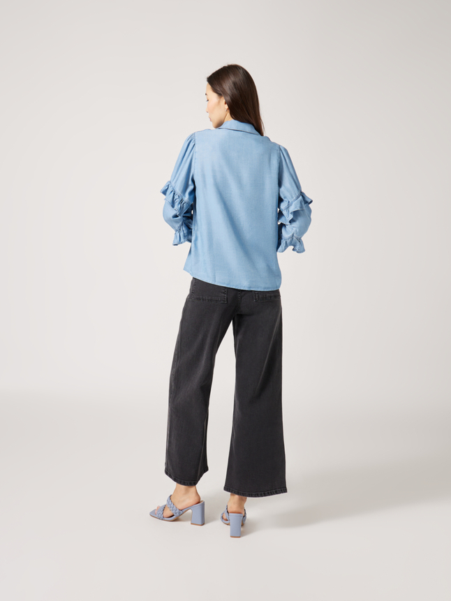 Chemise manches à volants