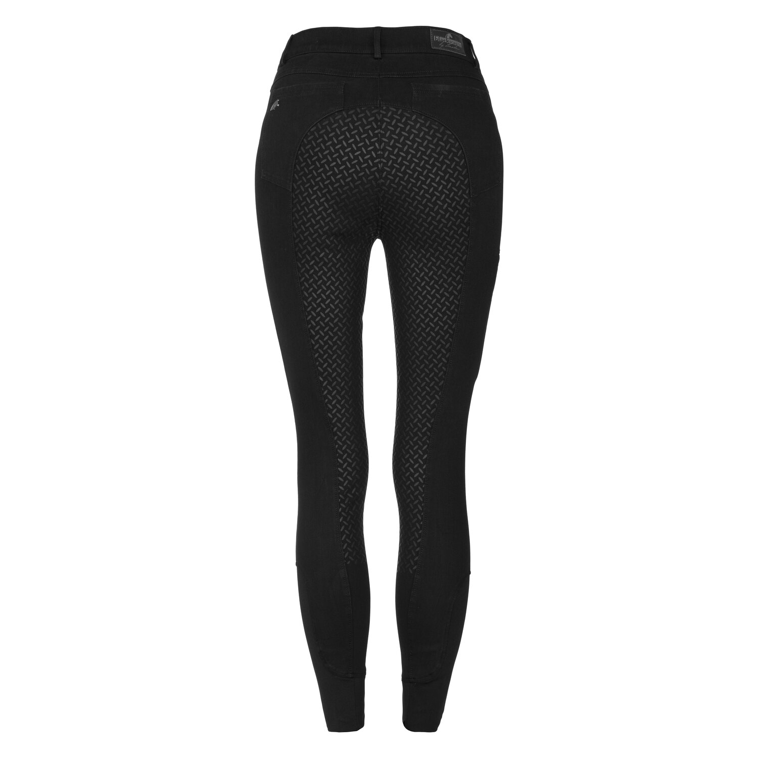 black forest Jeans-Reithose mit Grip-Vollbesatz  - black denim