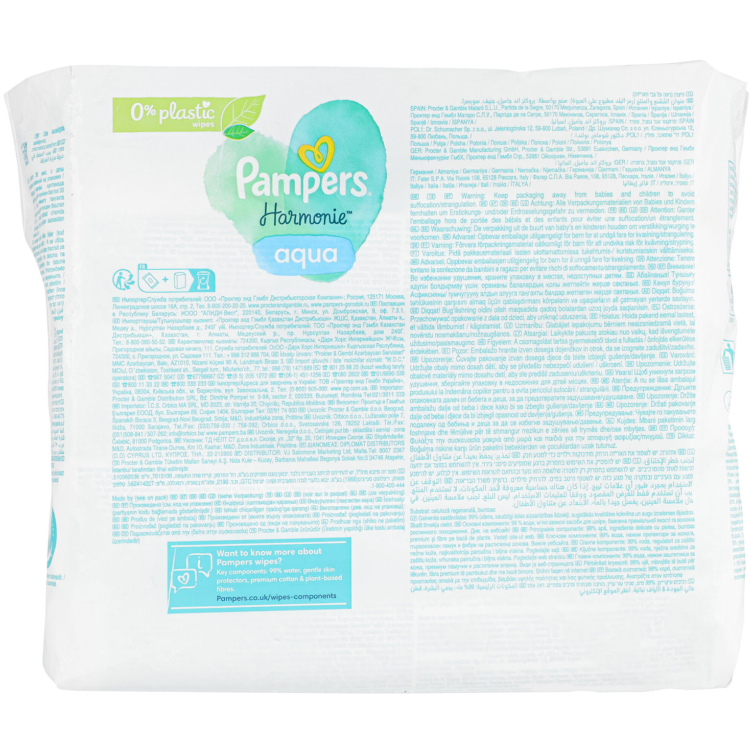Pampers Feuchttücher Harmonie Aqua 4x48 Stück