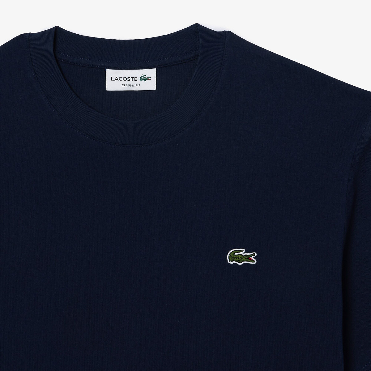 Camiseta LACOSTE em malha com gola redonda