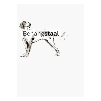 Behangstaal vliesbehang Joules Sketchy dogs zwart (dessin 118559)