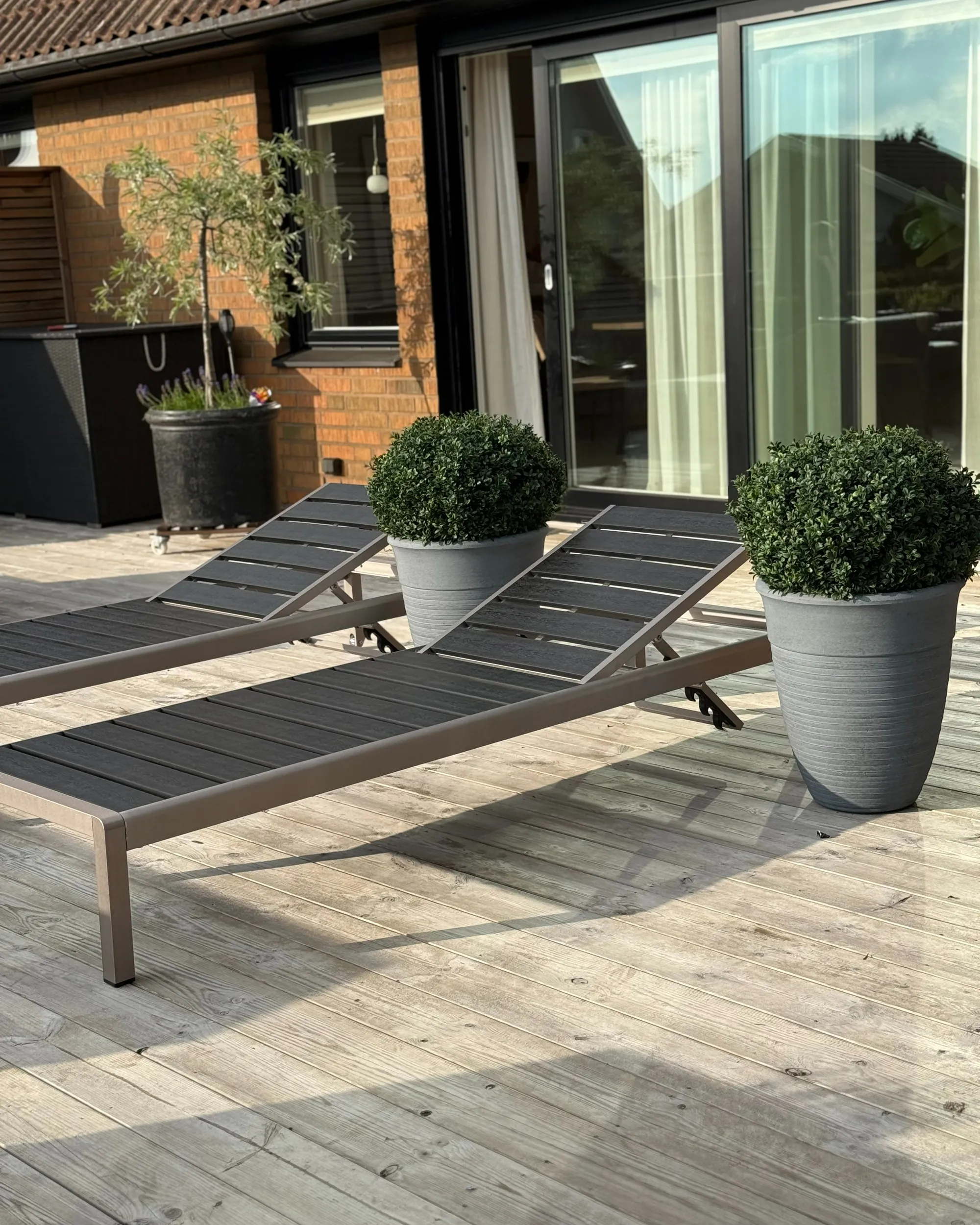 Set van 2 bloempotten KATALIMA 50 cm Grijs