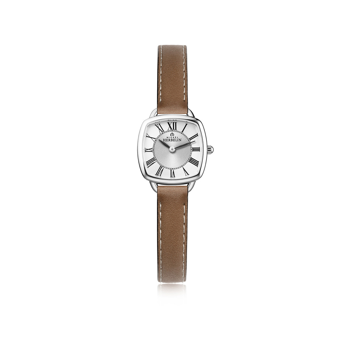Montre HERBELIN Equinoxe femme acier bracelet cuir gold