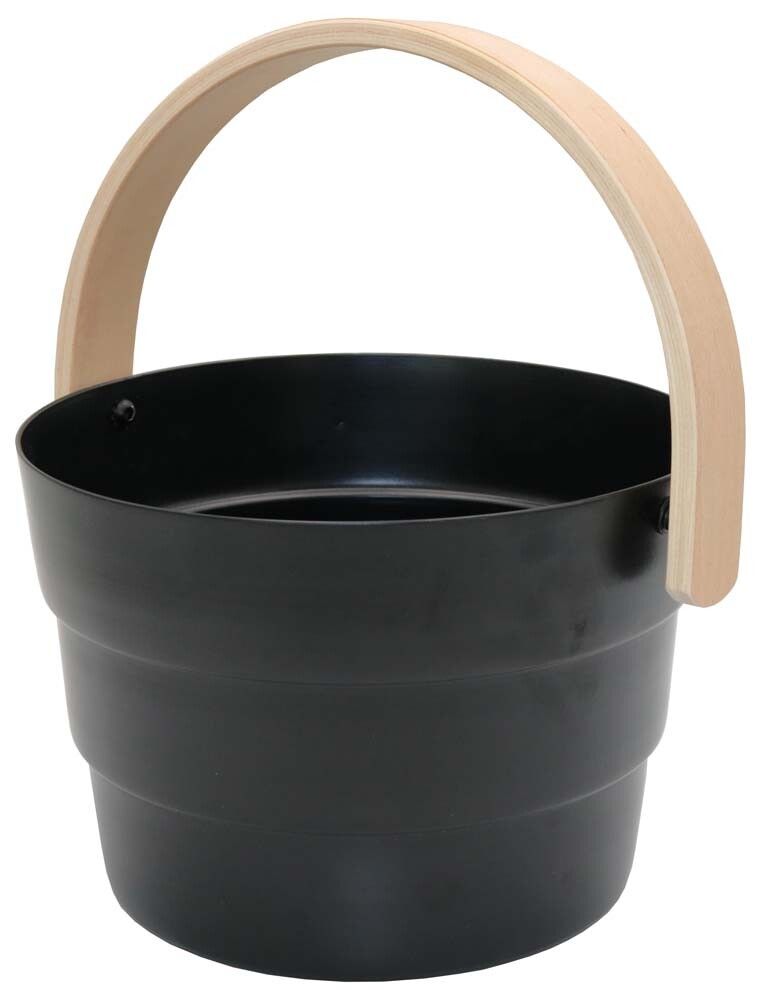 BADSTUBØTTE SAUNIA SVART 6LITER