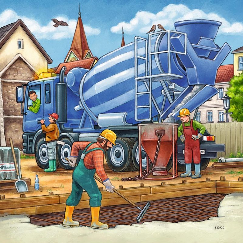 Ravensburger - Grote Bouwvoertuigen - Legpuzzel - 3x49 Stukjes
