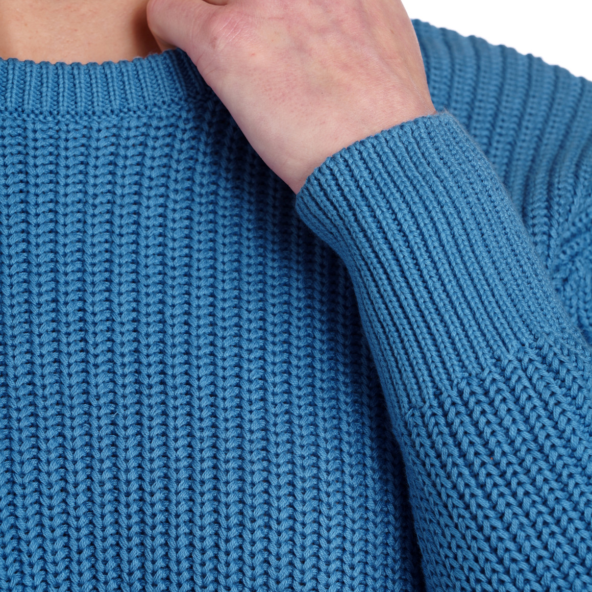 Jonas Nielsen Damen Strickpullover aus Bio-Baumwolle blau