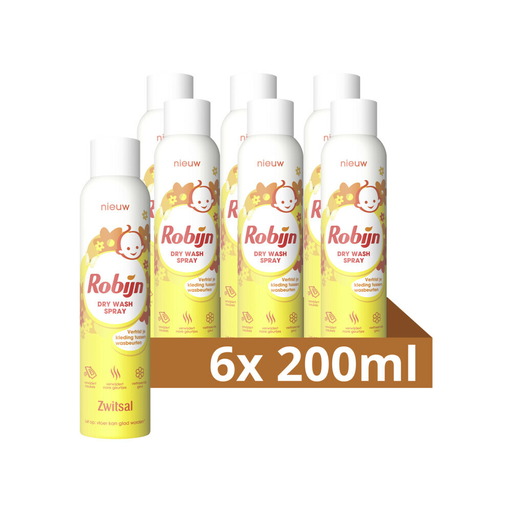 6x Robijn Dry Wash Spray Zwitsal200 ml