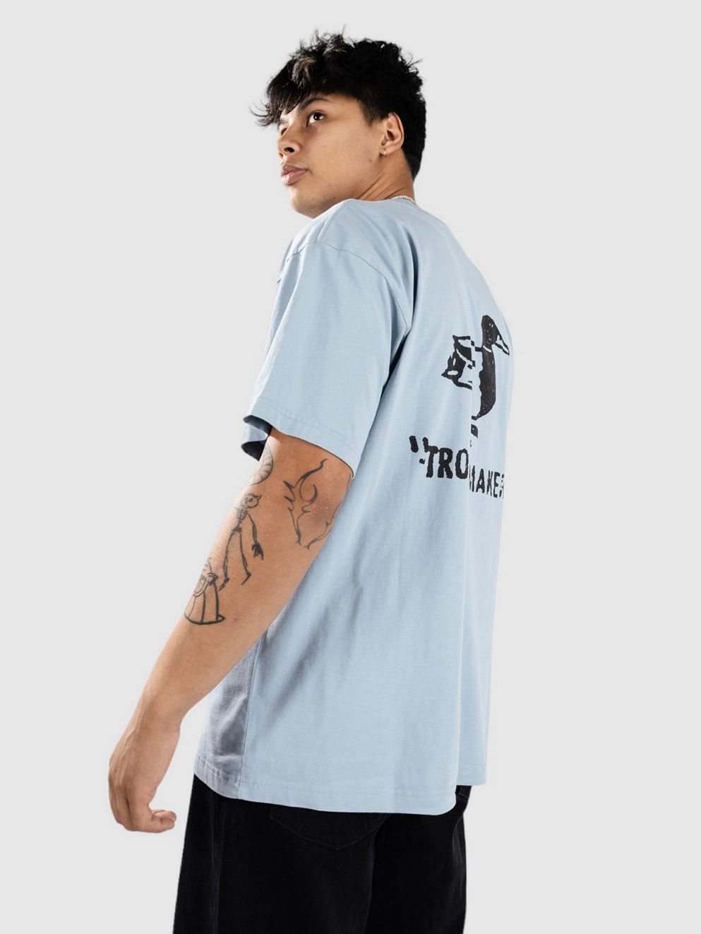 Carhartt WIP Stamp T-Shirt misty sky/black stone