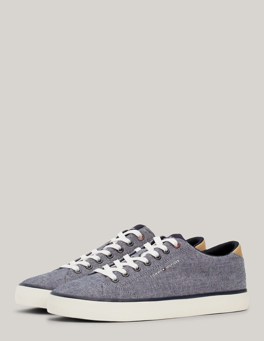 tommy hilfiger Baskets de ville Homme Th Hi Vulc Low Chambray Bleu/Gris