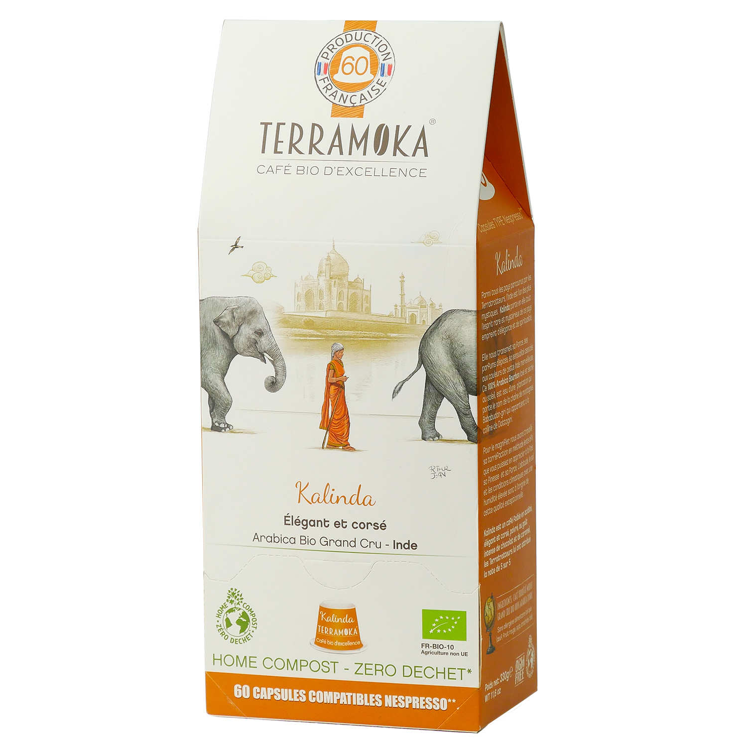 Kalinda - café grand cru bio en capsules compatibles Nespresso® biodégradables