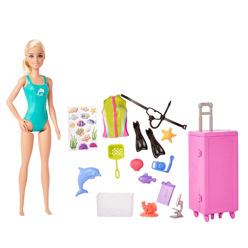 Barbie Meeresbiologin-Puppe und Spielset