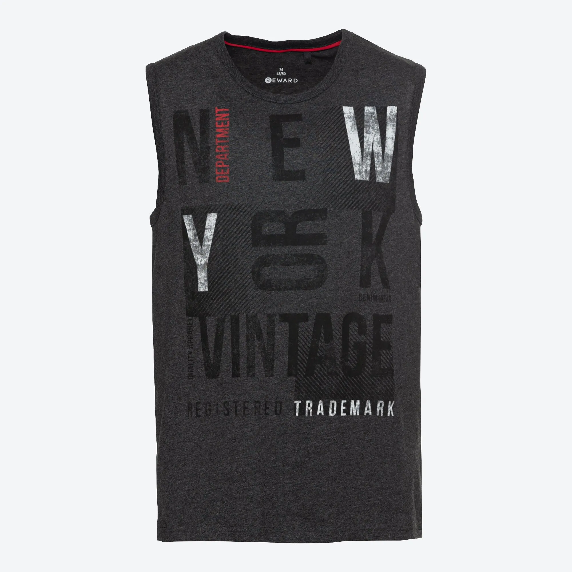 Herren-Muskelshirt in Melange-Optik