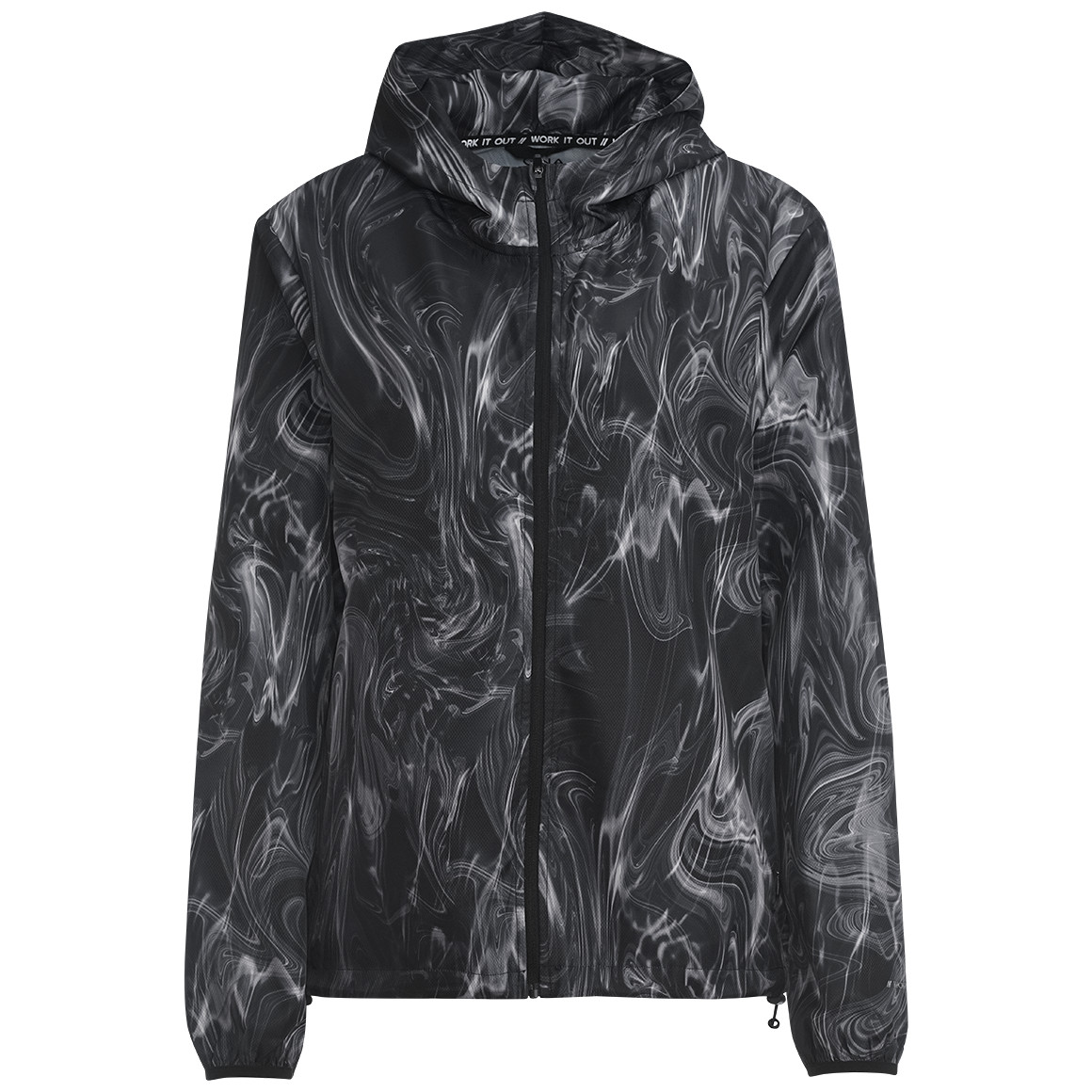 Gina Sports Damen Sport-Jacke mit Allover-Print schwarz