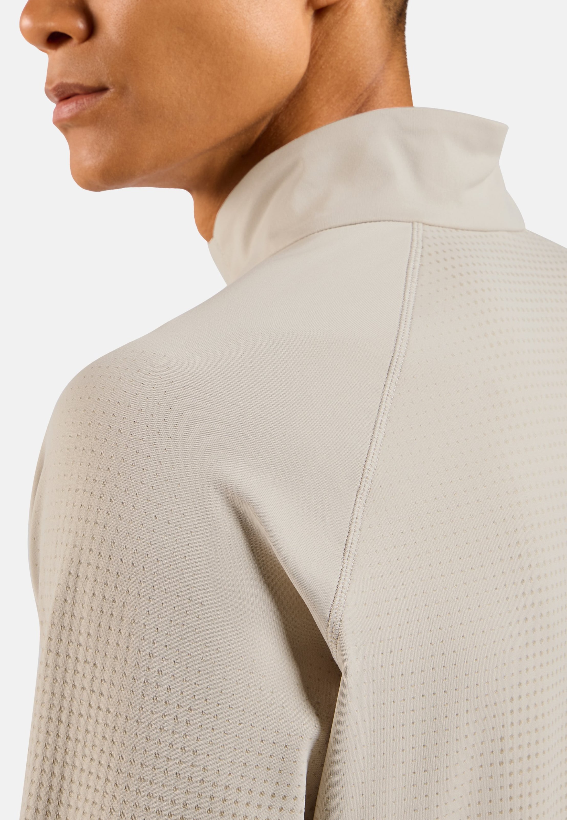Zeroweight Warm Laufoberteil mit Halbreissverschluss 2.0 in silver cloud