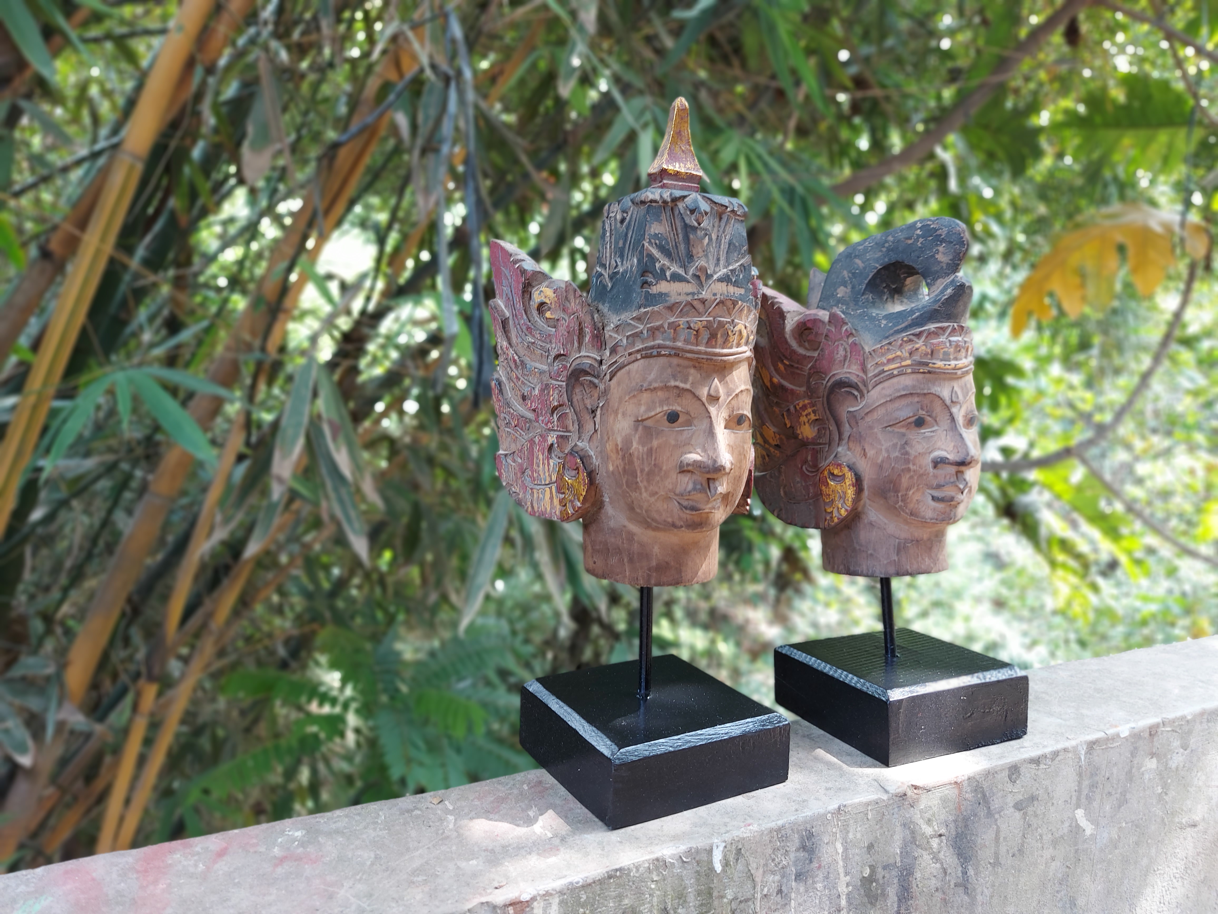 Skulptur 'Ram' auf Sockel, multicolor, H 31 cm, B 14 cm, T 11 cm von fischer's lagerhaus