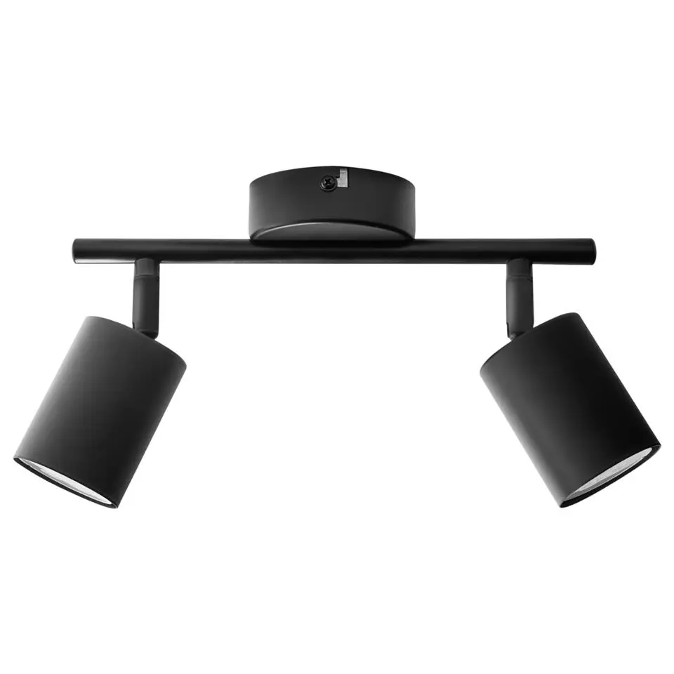 NYANDO - Plafondlamp set van 2 - Zwart - Metaal