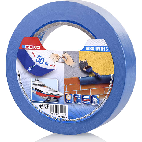 GEKO malertape tynd 50 meter - blå