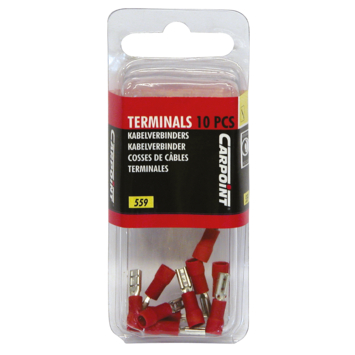 Carpoint vlakstekkerhuls 559 2.8x0.5 rood 10 stuks