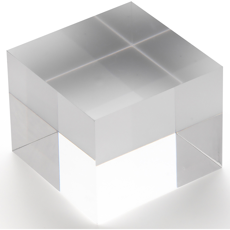 Deflecto Acrylblock, 5 x 5 x 4 cm, transparent