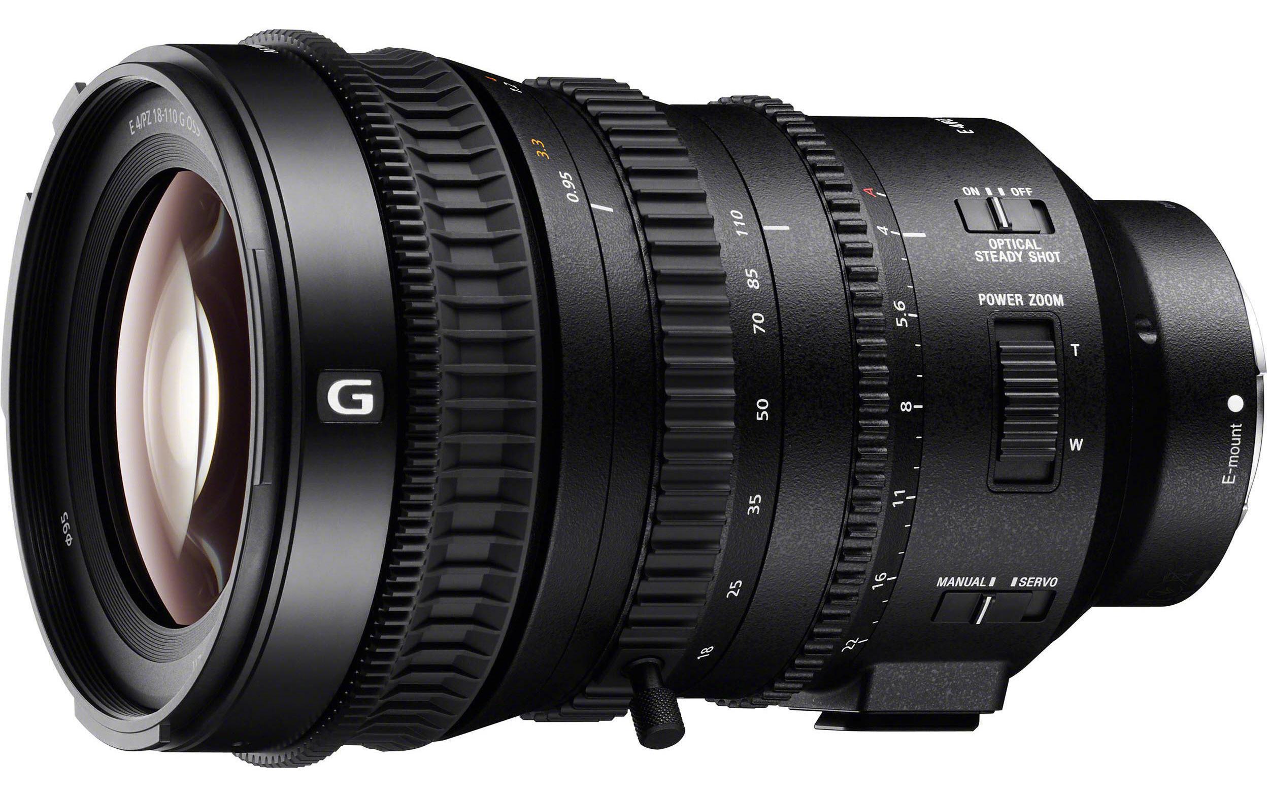 Zoomobjektiv E PZ 18-110mm F/4 G OSS Sony E-Mount<br>Professionelles Video-Objektiv