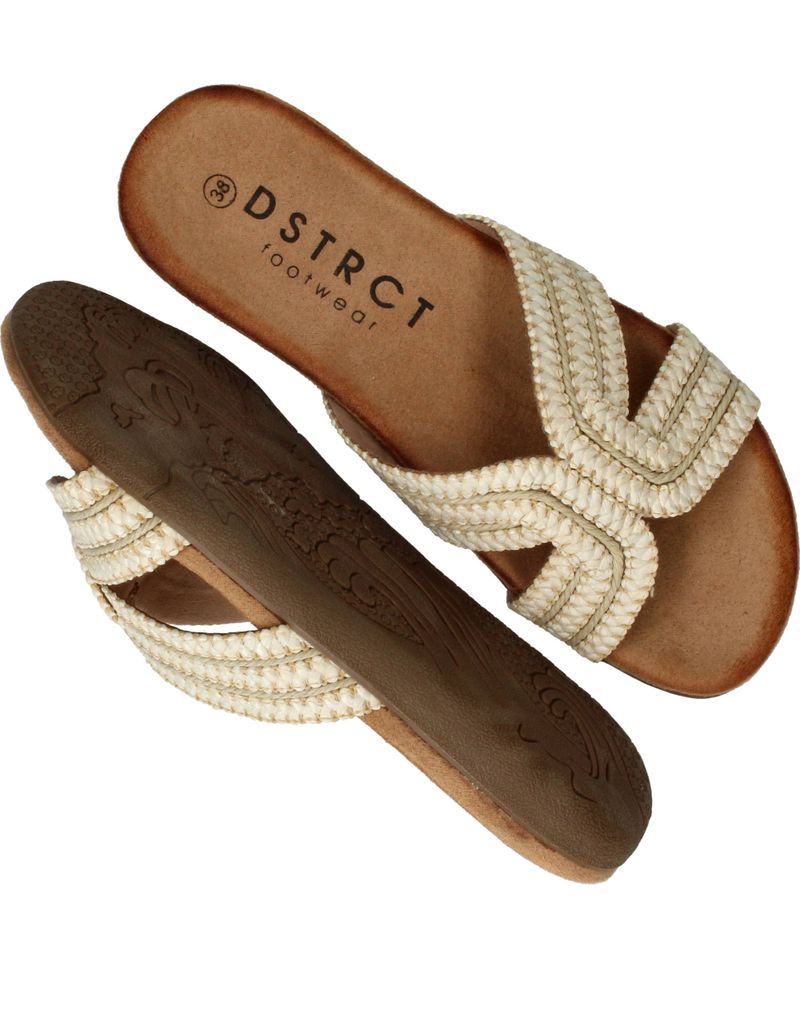 DSTRCT Slippers Beige Dames