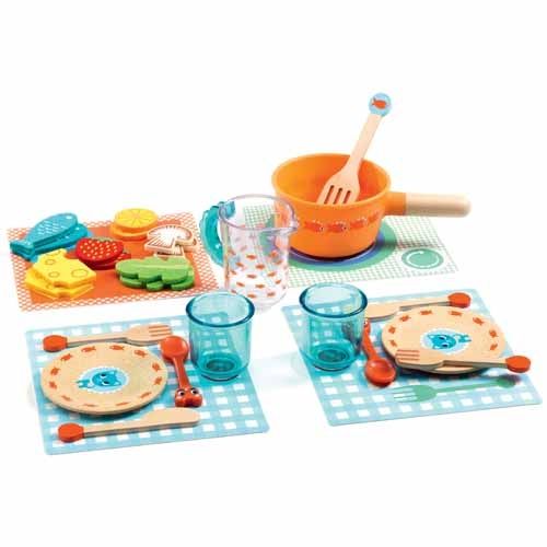 Djeco speelservies aan tafel katjes (29st)