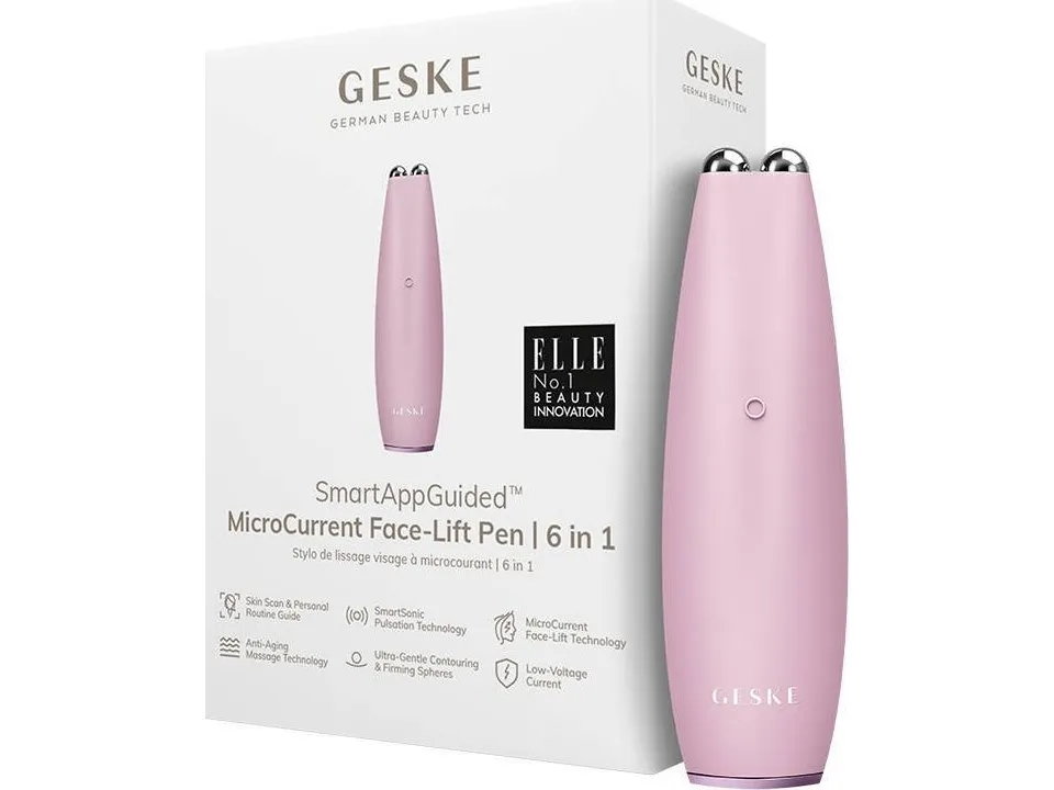 Geske Geske 6in1 microcurrent face lifting device with App (pink)