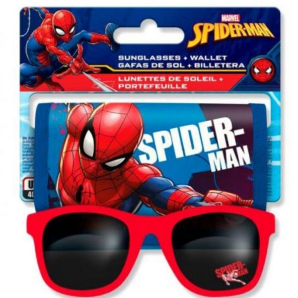 Air Val Conjunto de Óculos de Sol Carteira do Homem-aranha Marvel
