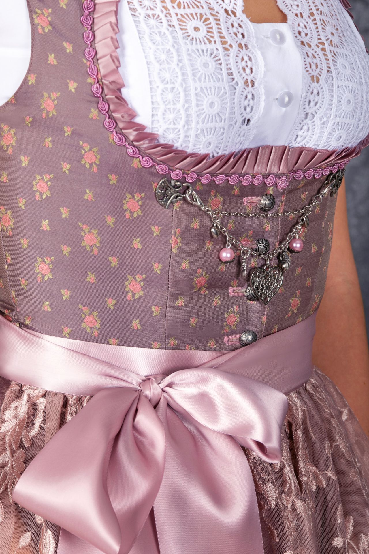 Midi Dirndl 2-teilig Madeleine Stehkragen