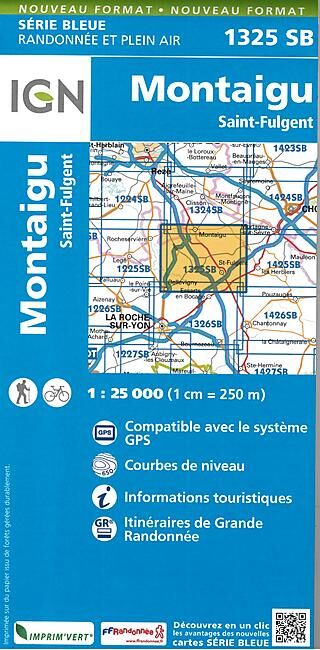 IGN - 1325 SB MONTAIGU 1 25 000