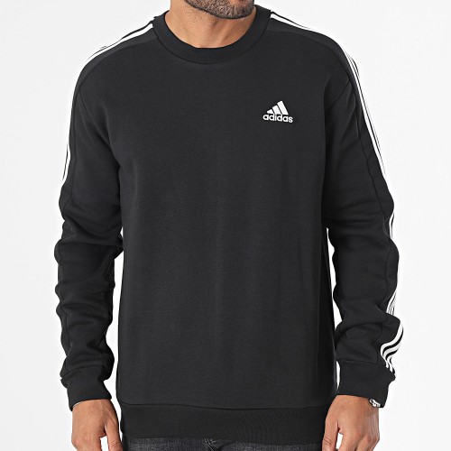 Sweat Crewneck A Bandes 3 Stripes IB4027 Noir