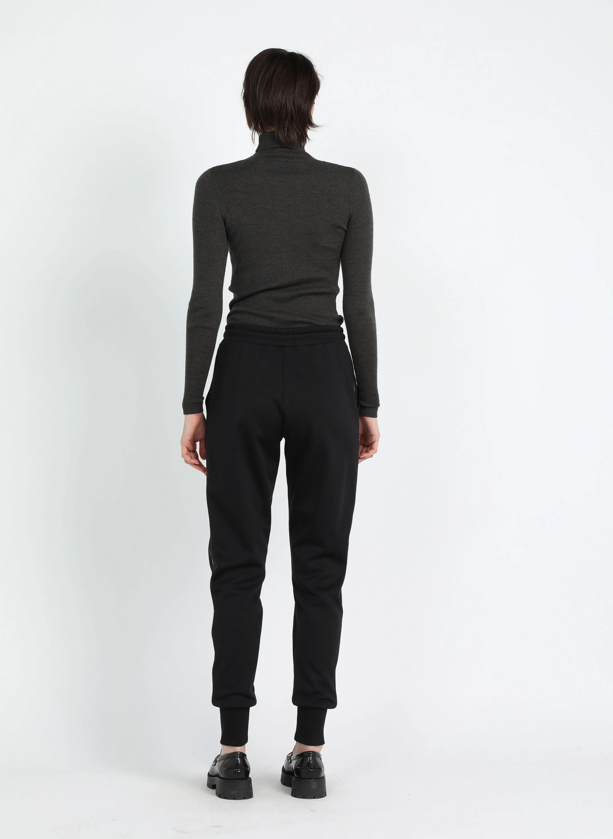 Pantalon jogging en coton mélangé | Noir