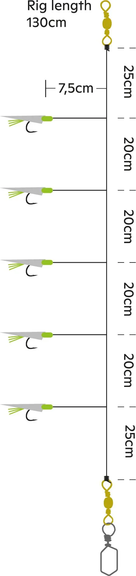 Kinetic Kinetic Sabiki Circle Hook #6 Fishskin/flash